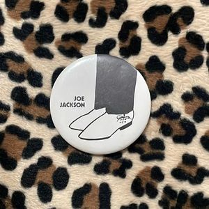 JOE JACKSON 🎹 Vintage Rock Button Pin Pinback Collectible Steppin' Out Music